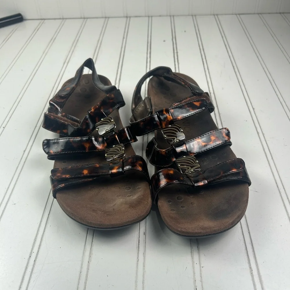Vionic by Orthaheel Amber Tortoise Sandals Women’s Size 9